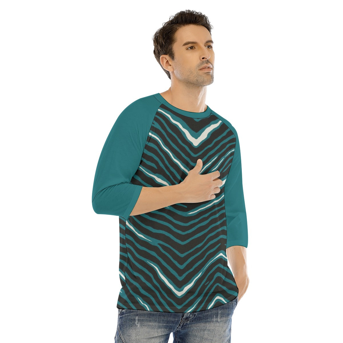 Philadelphia Football Game Day All-Over Print Men's O-neck Raglan Sleeve T-shirt