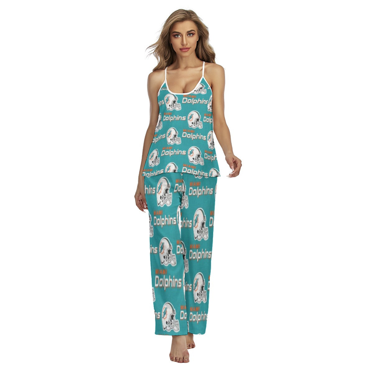 Miami Football Game Day All-Over Print Women's Cami Pajamas Set