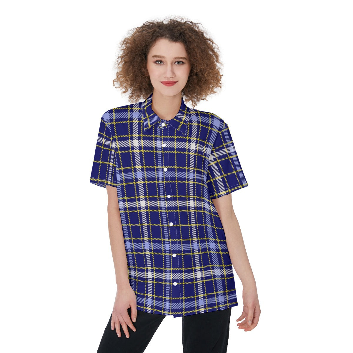 Michigan Tartan Plaid Wolverines Women's Shirt
