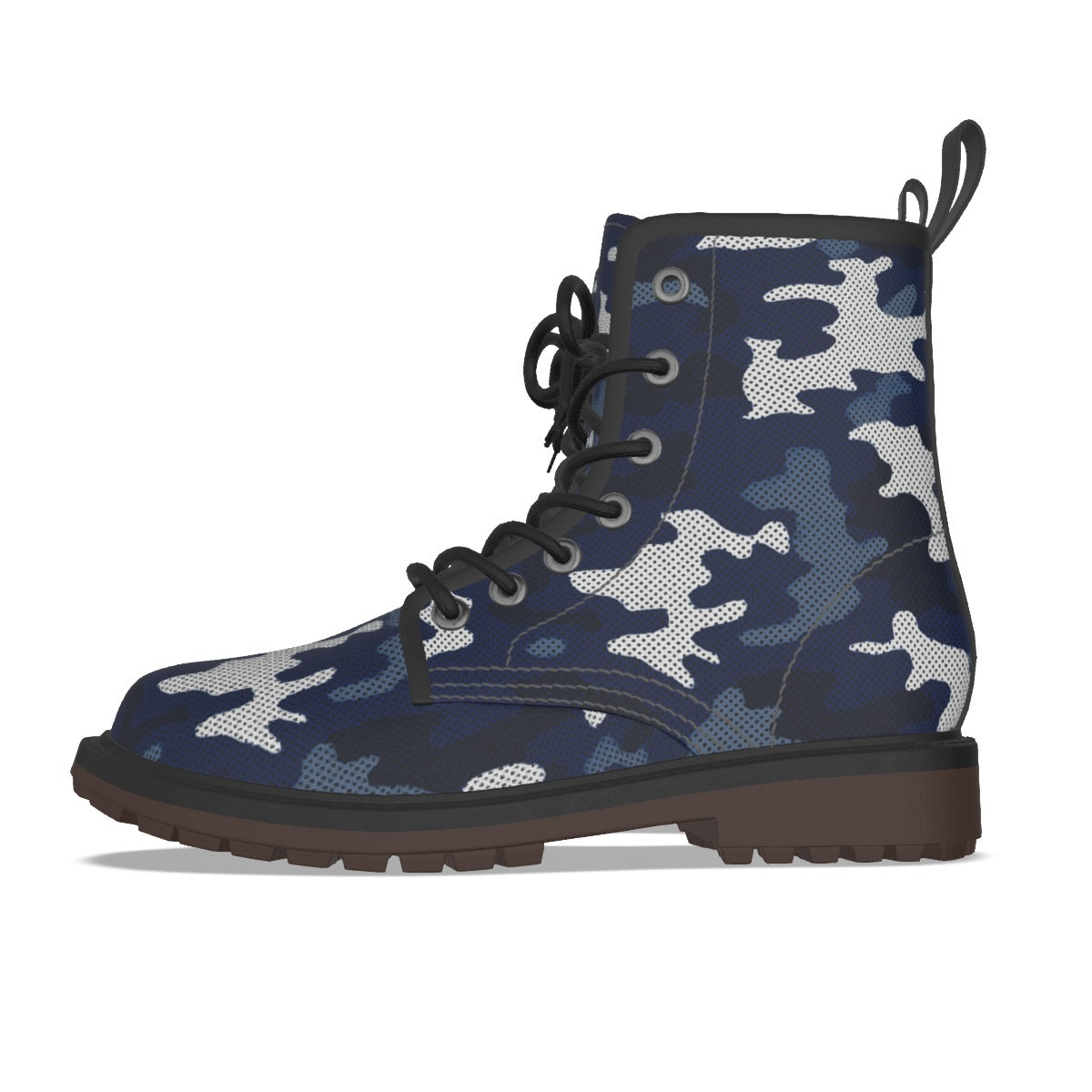 Urban Legend Penn State Navy and White Camo Martin Short Boots – Nittany Lions-Inspired Streetwear f