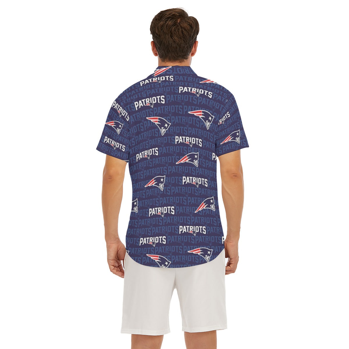 New England Football Game Day All-Over Print Men's Deep V-neck Short Sleeve T-shirt