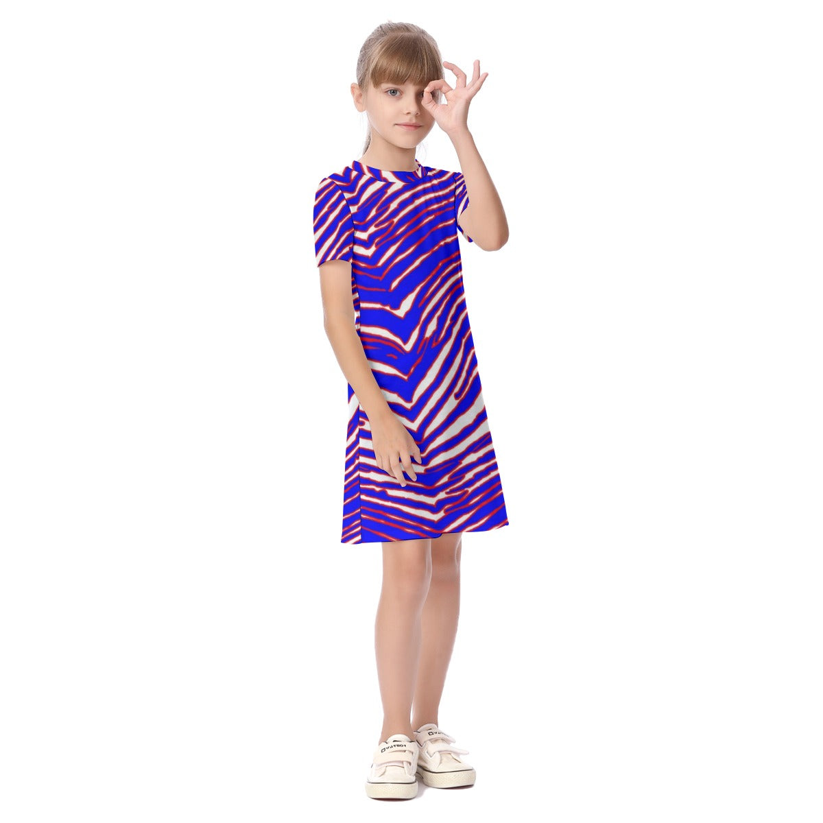 Buffalo Bills Zubaz Kid's Short Sleeve Dress