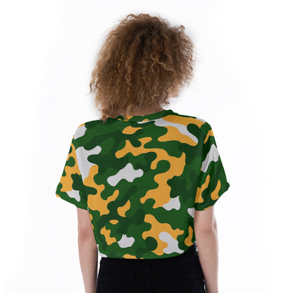 Green Bay Football Game Day All-Over Print Cropped T-Shirt