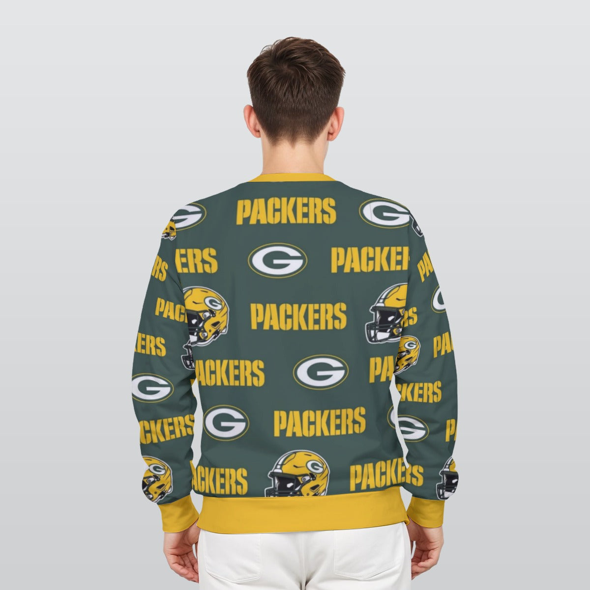Green Bay Football Game Day All-Over Print Men's Heavy Fleece Sweatshirt