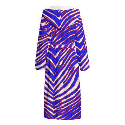 Buffalo Bills Zubaz Unisex Flannel Hooded bathrobe