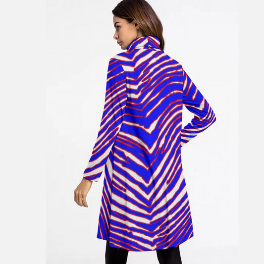 Buffalo Bills Zubaz Women's High Neck Dress With Long Sleeve