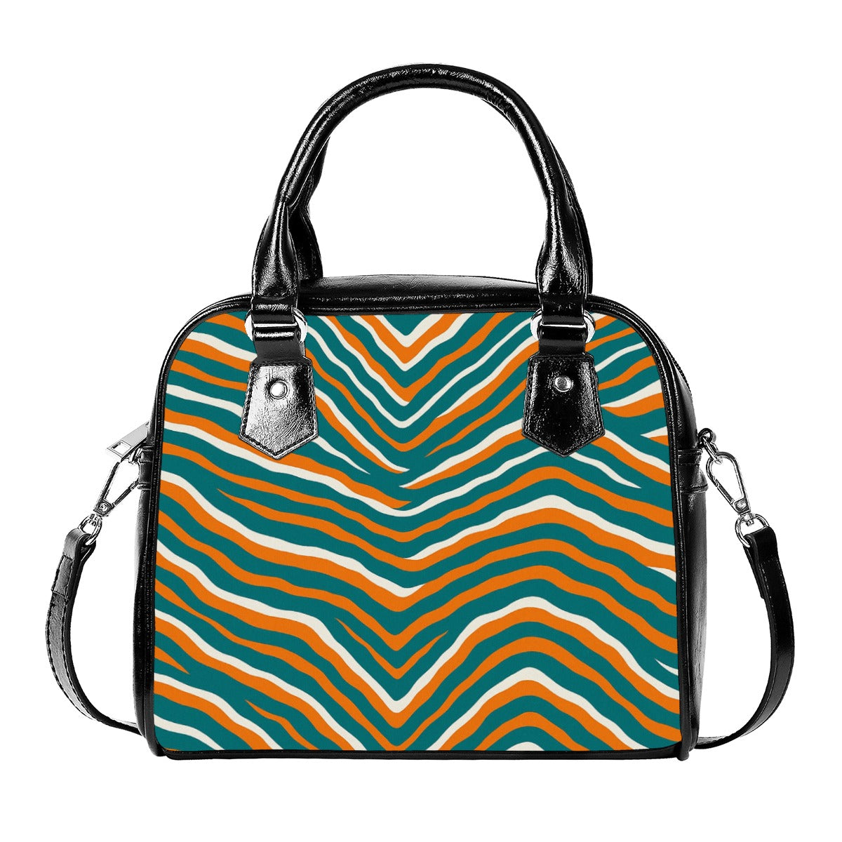 Miami Football Game Day Handbag With Single Shoulder Strap