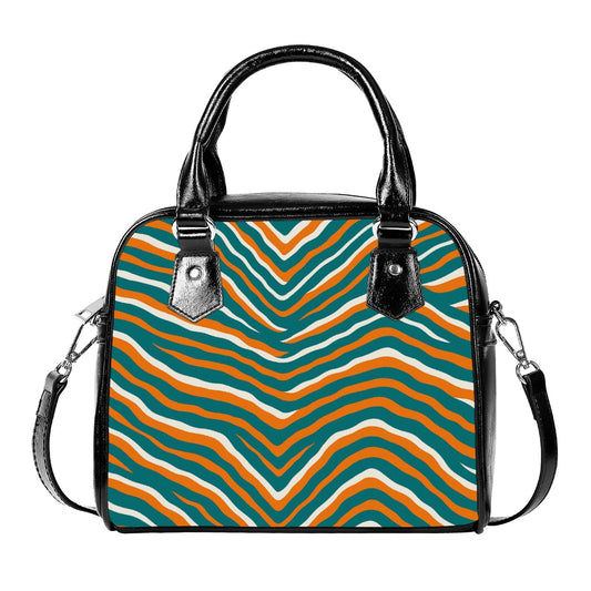 Miami Football Game Day Handbag With Single Shoulder Strap
