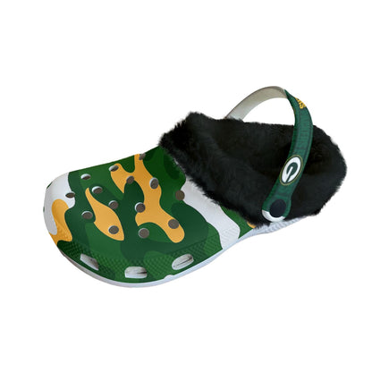 Green Bay Football Game Day Men's Classic Clogs with Fleece