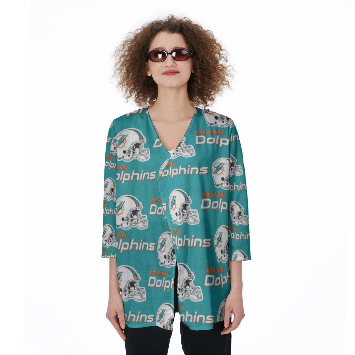 Miami Football Game Day All-Over Print Women's Cardigan| JERSEY