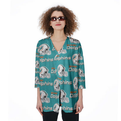 Miami Football Game Day All-Over Print Women's Cardigan| JERSEY