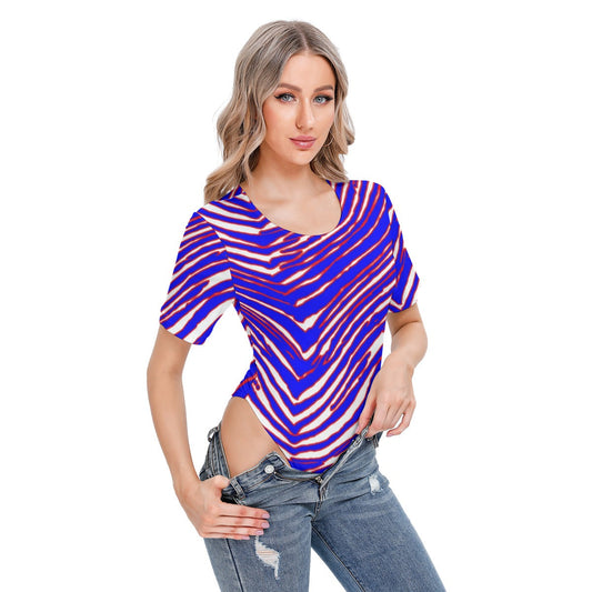Buffalo Bills Zubaz Women's Short Sleeve Bodysuit