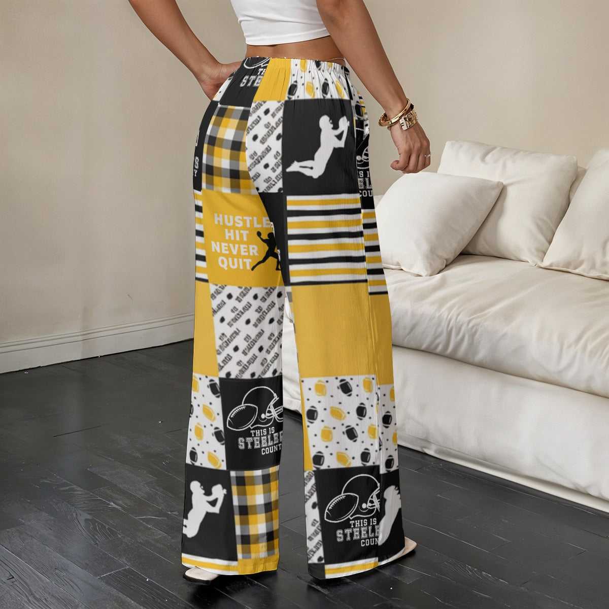 All-Over Print Women’s Straight-Leg Casual Pants
