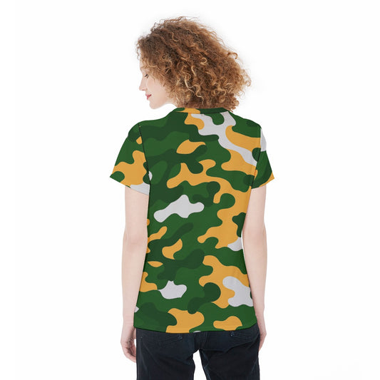 Green Bay Football Game Day All-Over Print Round Neck T-Shirt
