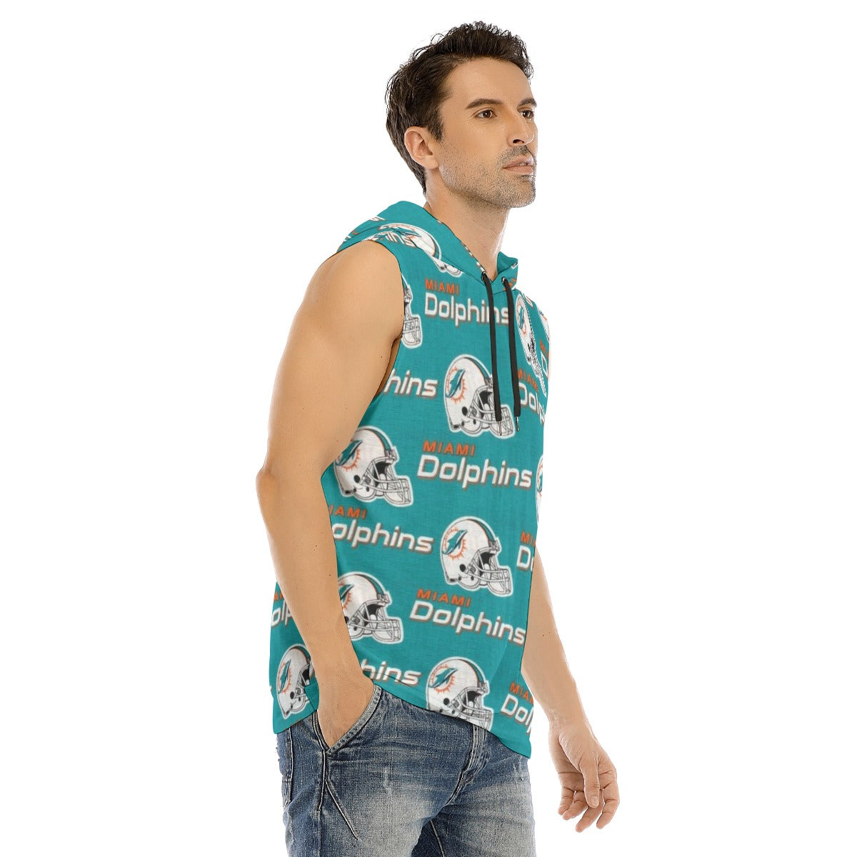 Miami Football Game Day All-Over Print Men's Tank Hooded Vest