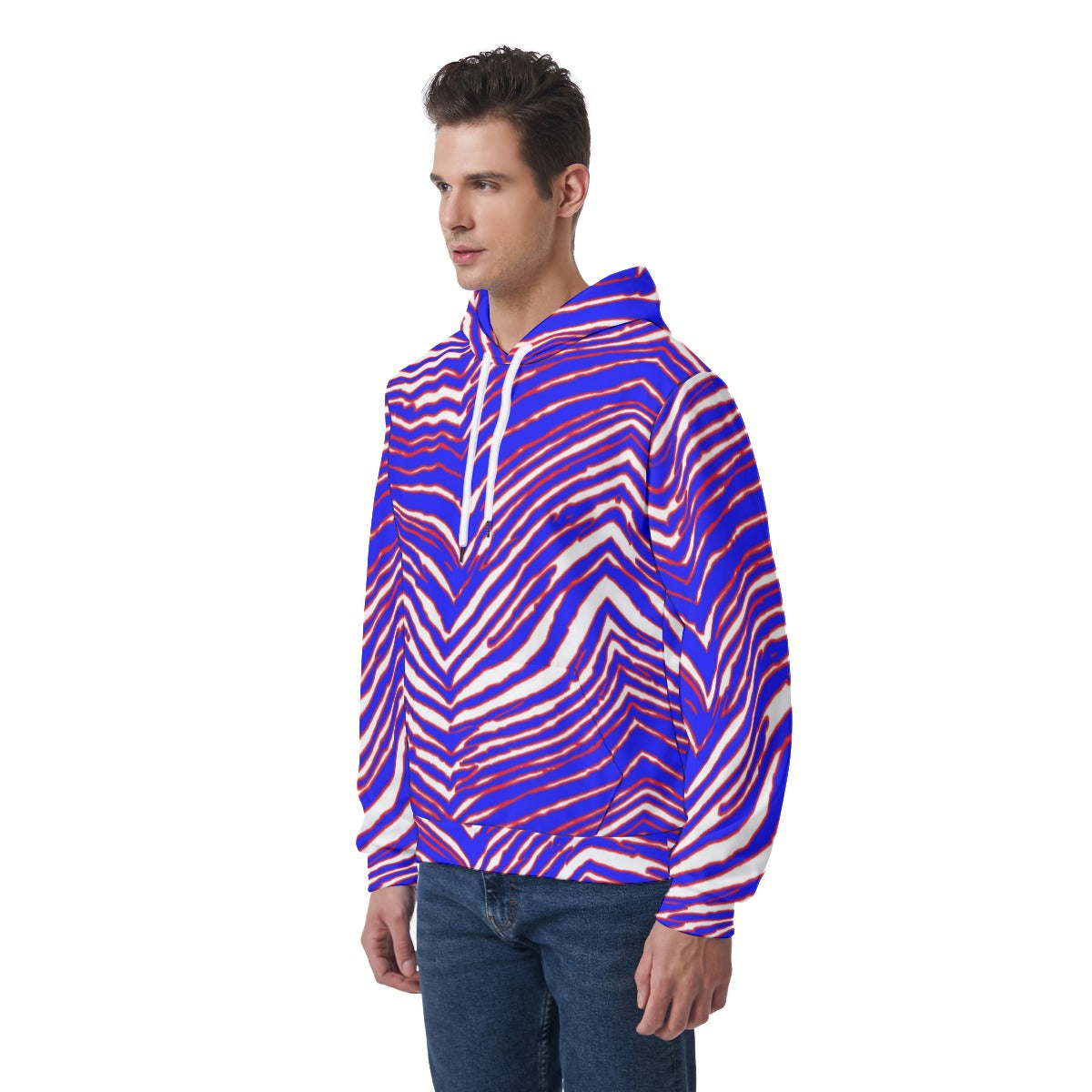 Buffalo Bills Zubaz Men's Hoodie With Double-side Print Hood