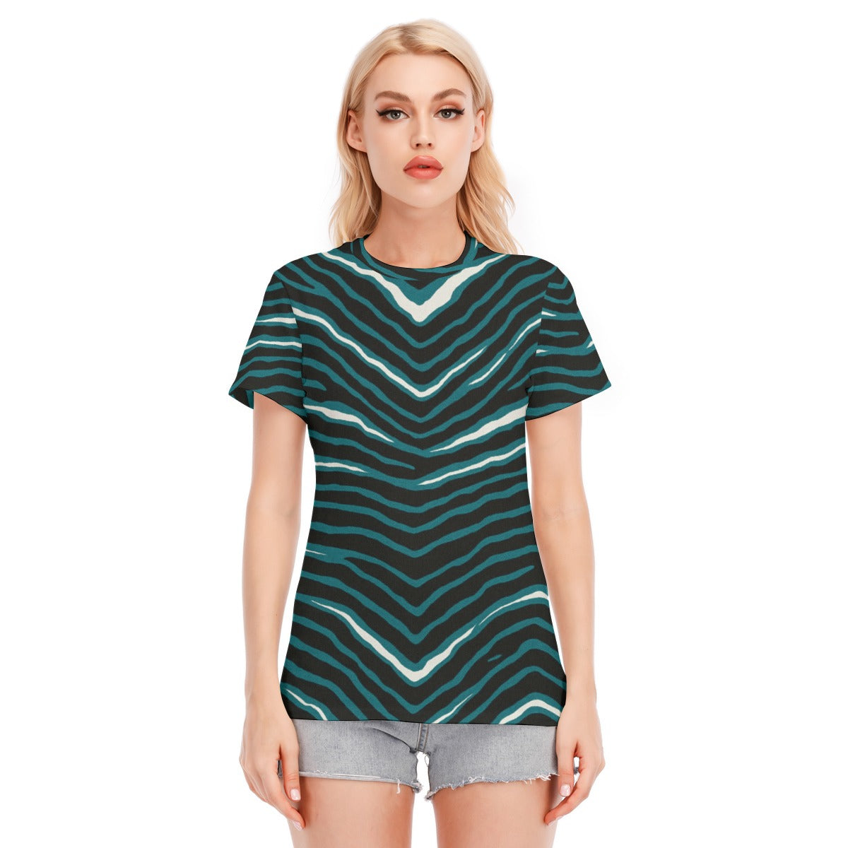 Philadelphia Football Game Day All-Over Print Women's Round Neck T-Shirt | 190GSM Cotton