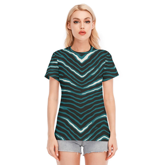Philadelphia Football Game Day All-Over Print Women's Round Neck T-Shirt | 190GSM Cotton