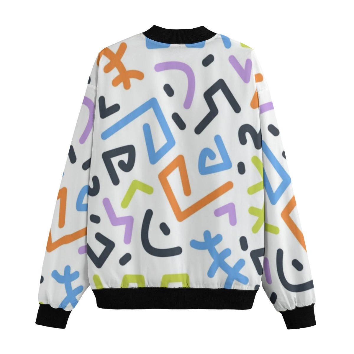 Urban Legend 90s Street Icons – Memphis Style Fleece Bomber Jacket