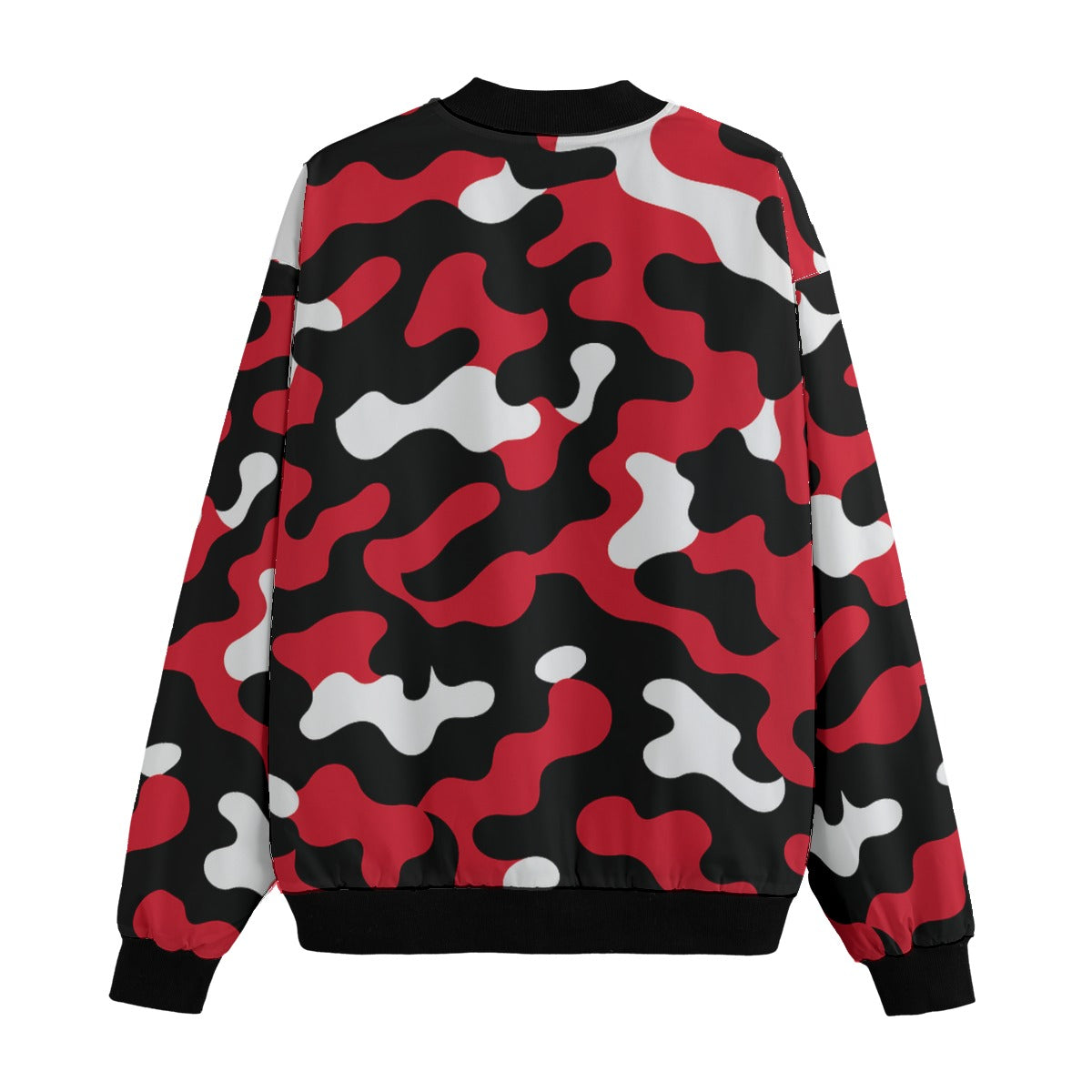 Atlanta Falcons Camo Fleece Bomber Jacket – Black, Red and White NFL Streetwear