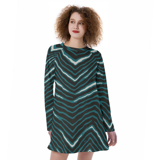 Philadelphia Football Game Day All-Over Print Women's Raglan Sleeve Dress