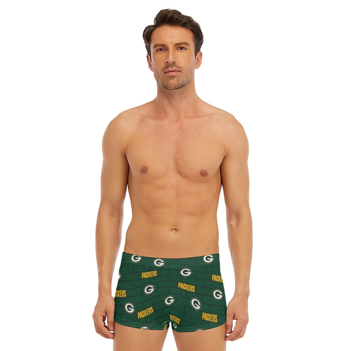 Green Bay Football Game Day All-Over Print Men's Short Boxer Briefs