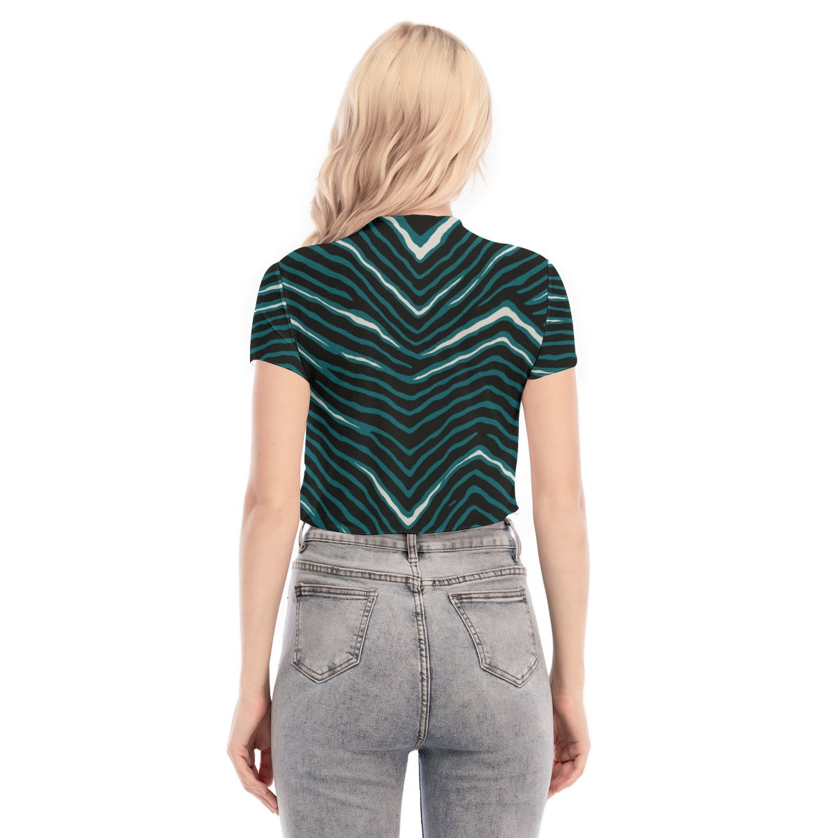 Philadelphia Football Game Day All-Over Print Women's Short Sleeves Mesh Crop Top