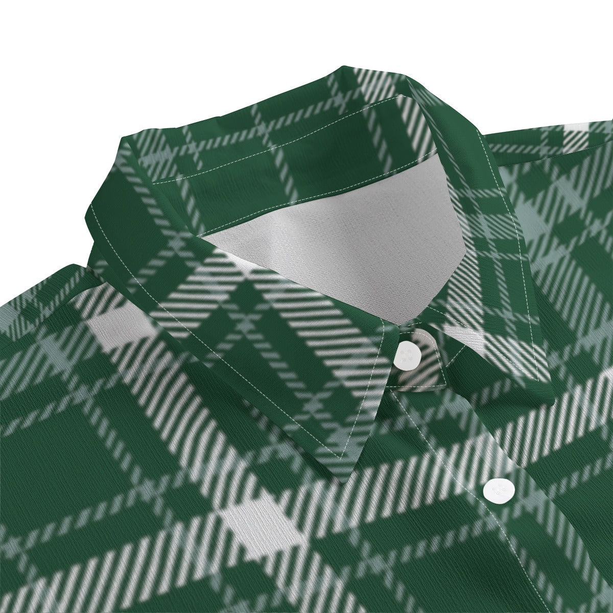 Michigan State Tartan Plaid Spartans Women's Chiffon Shirt With Elbow Sleeve