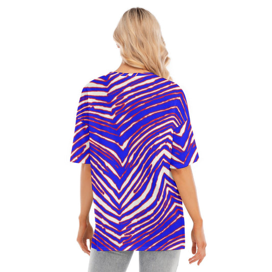 Buffalo Bills Zubaz Women's Short Sleeves T-shirt With Hem Split