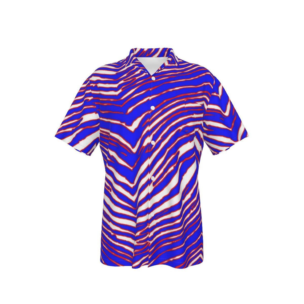 Buffalo Bills Zubaz Men's Hawaiian Shirt With Pocket