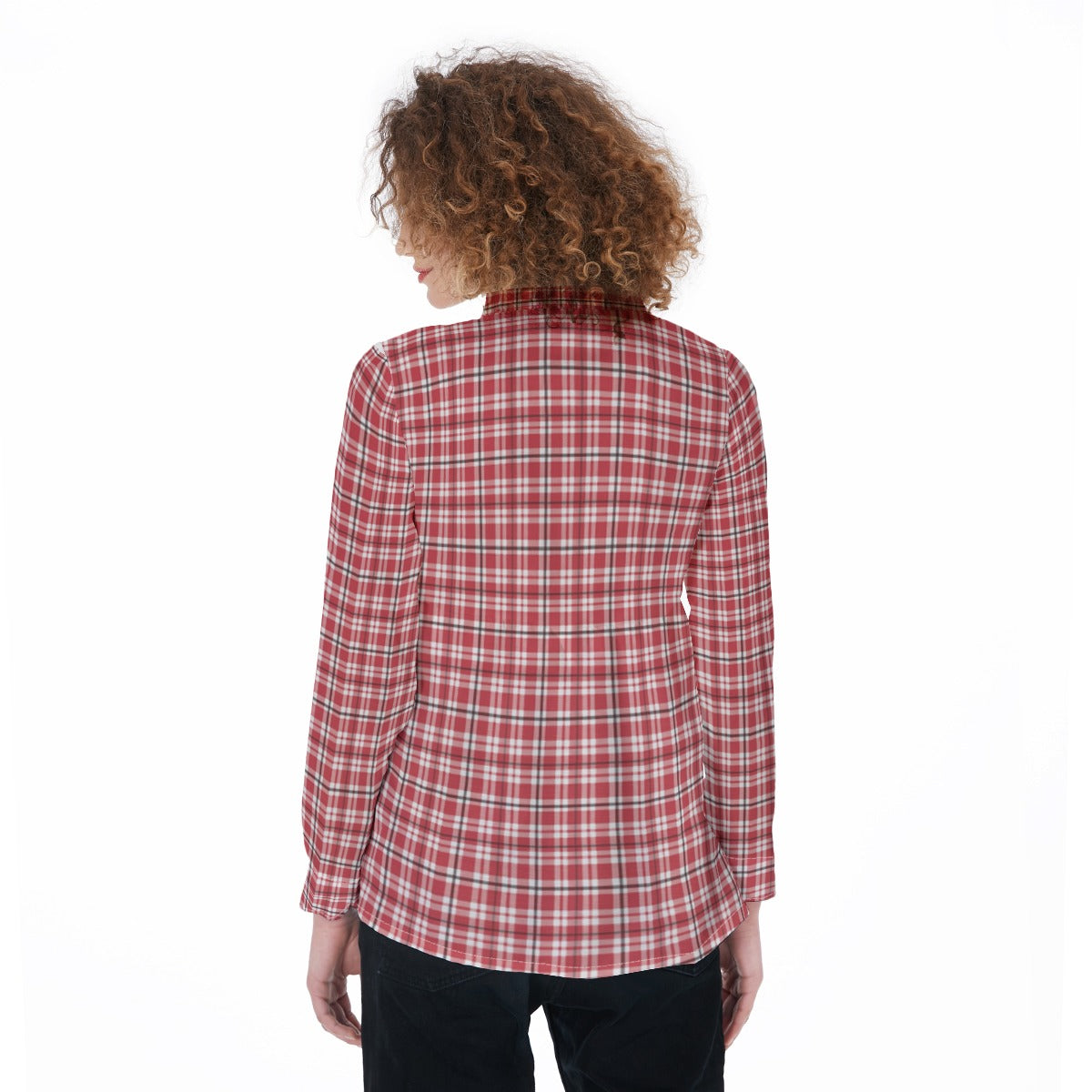 Georgia - Bulldogs Tartan Plaid  Women's Elastic-Back Shirt