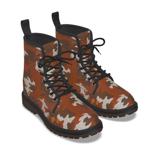 Urban Legend Texas at Austin Burnt Orange and White Camo Martin Short Boots – Longhorns-Inspired Str