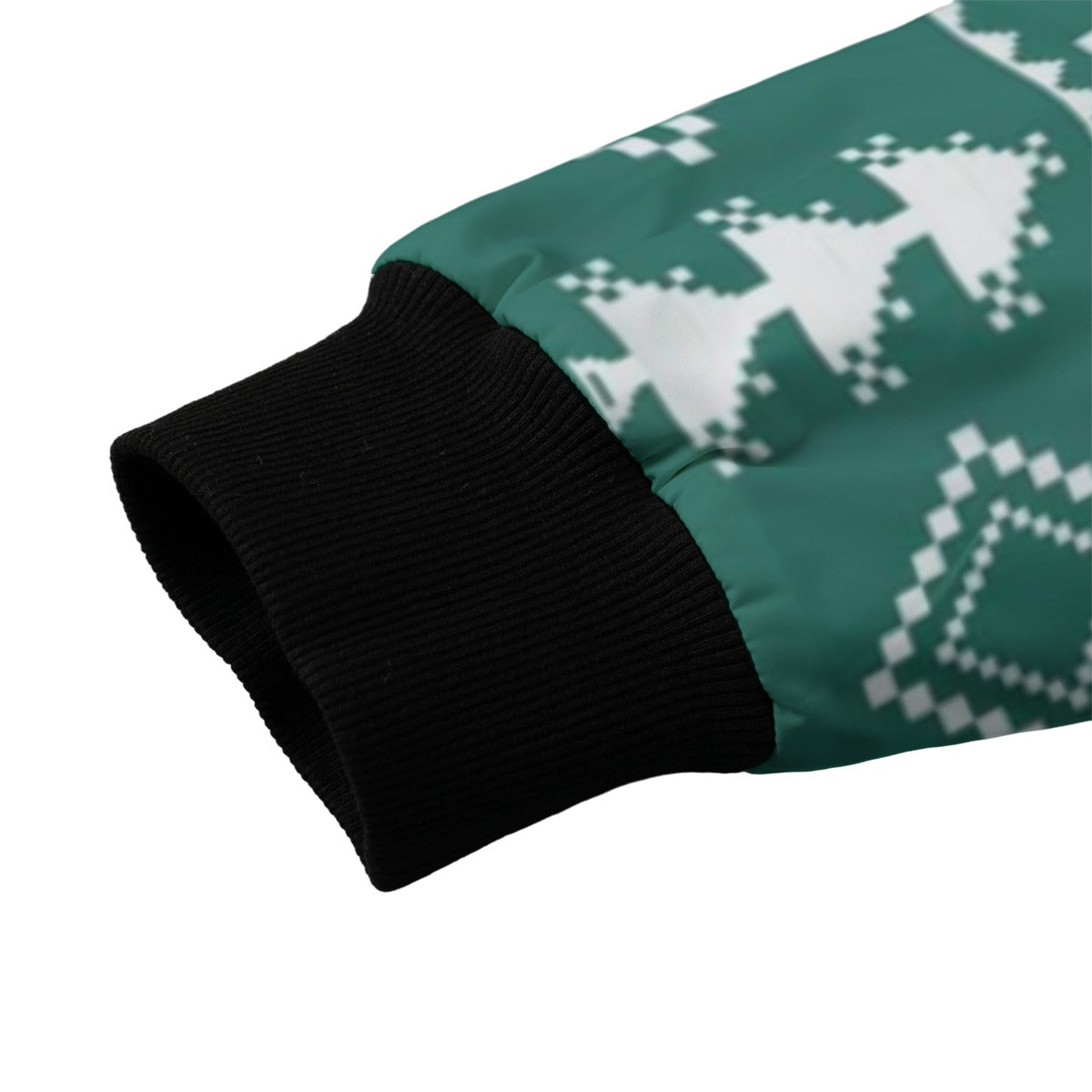 Urban Legend Snow Inspired Pattern Christmas Festive Fleece green red Bomber Jacket