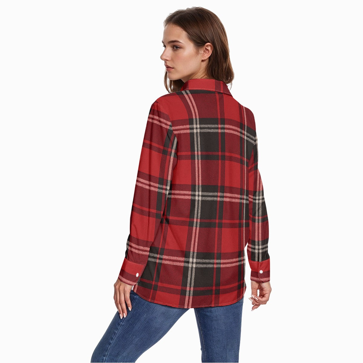 Cincinnati - Bearcats Tartan Plaid Women's Comfort Shirt With Button|125GSM Cotton