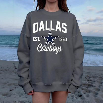 Dallas Cowboys Drop Shoulder Crew Neck Sweatshirt