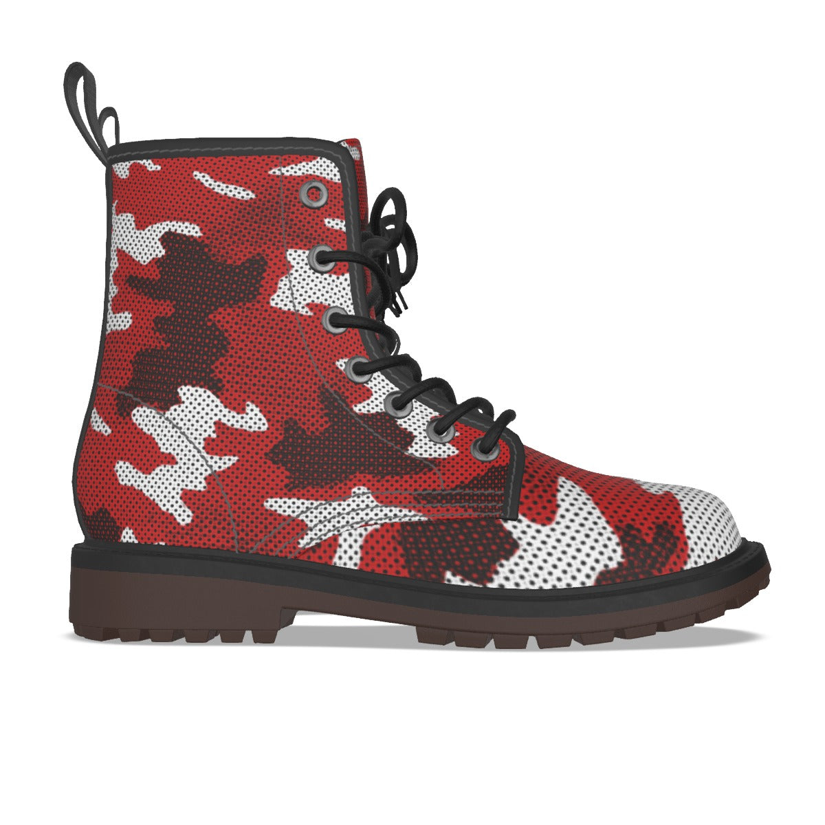 Urban Legend Indiana Bloomington Crimson and White Camo Martin Short Boots – Hoosiers-Inspired Colle