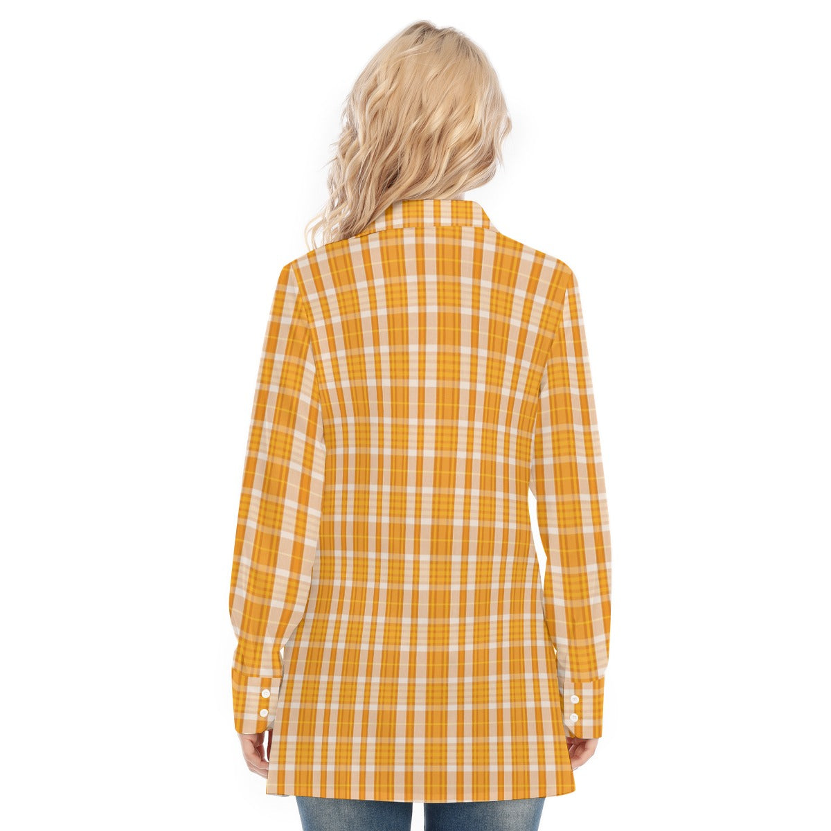 Tennessee Tartan Plaid Volunteers Women's Long Shirt |115GSM Cotton poplin