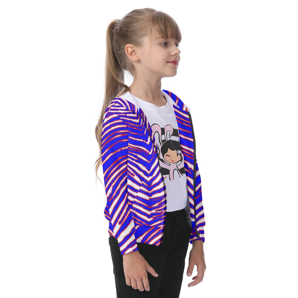 Buffalo Bills Zubaz Kid's Zip-up Hoodie With Patch Pocket