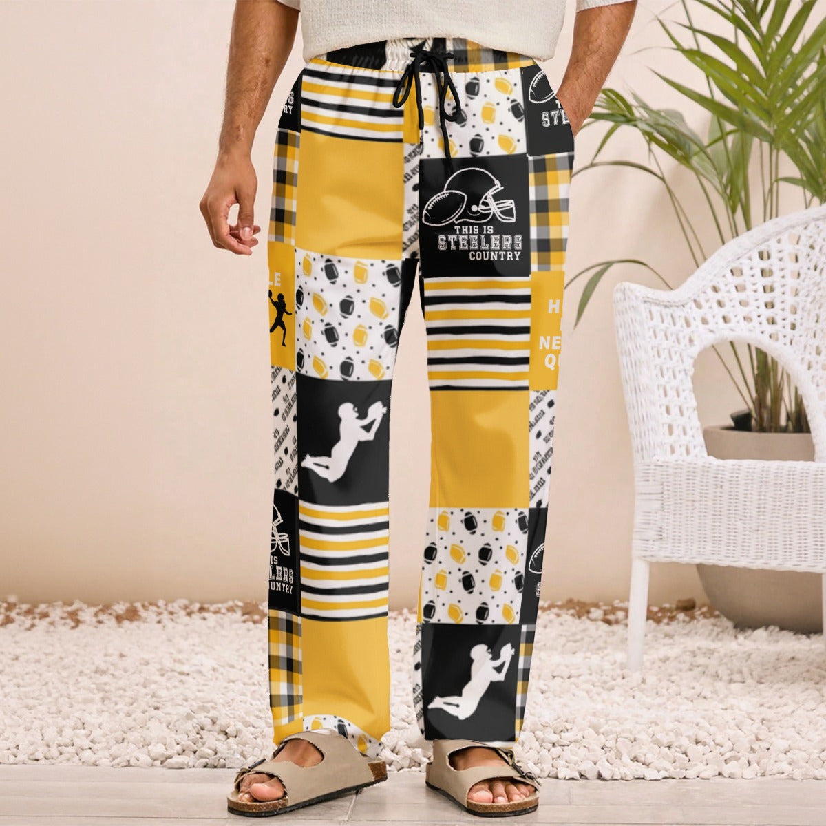 Pittsburgh Steelers All-Over Print Men's Straight pants