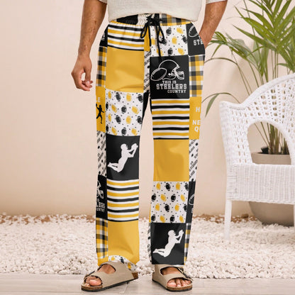 Pittsburgh Steelers All-Over Print Men's Straight pants
