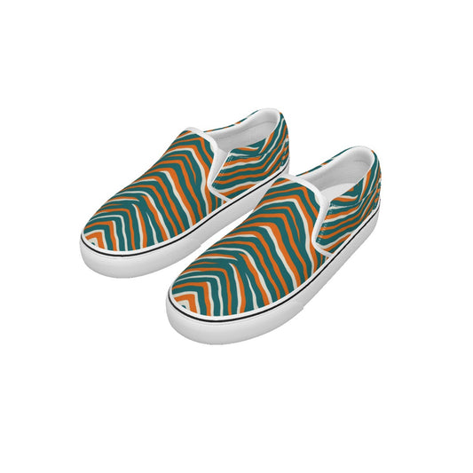 Miami Football Game Day Kid's Slip On Sneakers