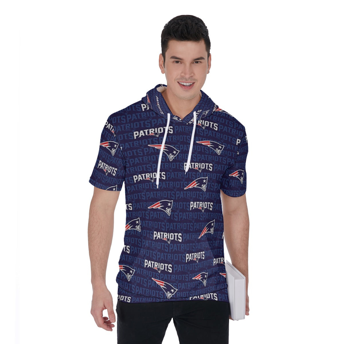 New England Football Game Day All-Over Print Men's Short Sleeve Hoodie T-Shirt