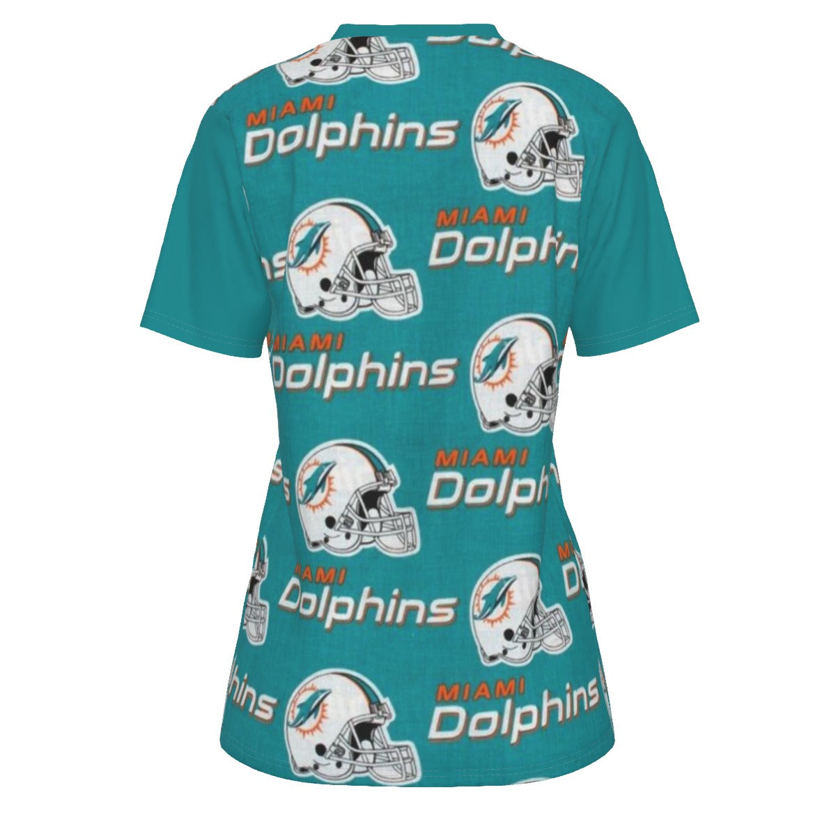 Miami Football Game Day All-Over Print Women's O-Neck T-Shirt|180 GSM Jersey