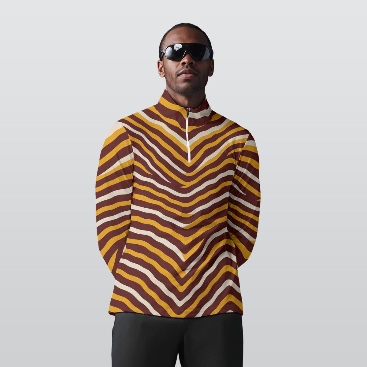 Washington Commanders Men's Sports Collar Jersey With Long Sleeve