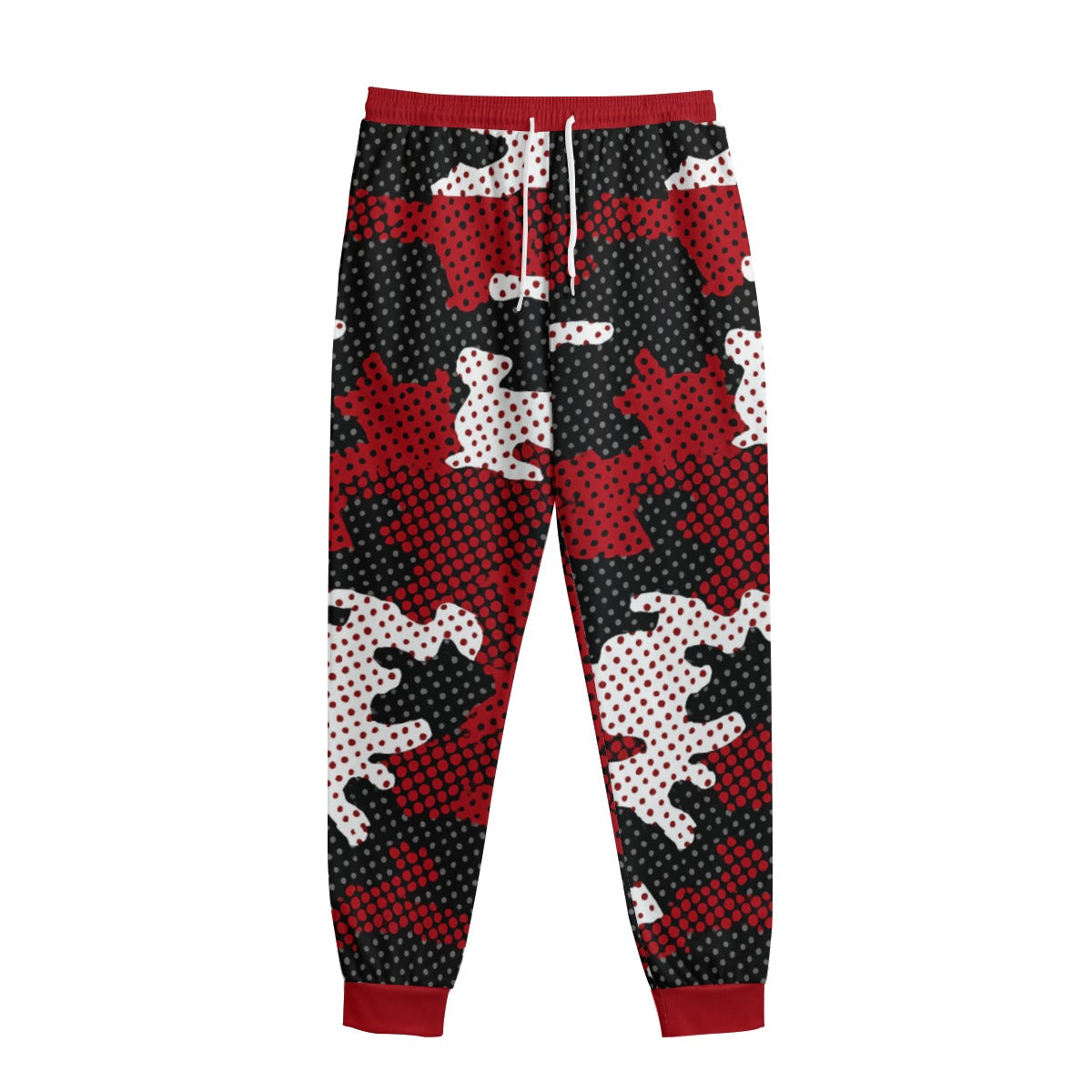 Urban Legend Wisconsin Red White Camo Sweatpants With Waistband