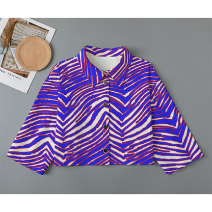 Buffalo Bills Zubaz Women's Cropped Jacket | 245GSM Cotton