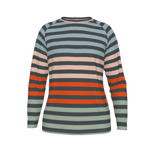 Striped Long Sleeve Casual Shirt – Modern Retro Style
