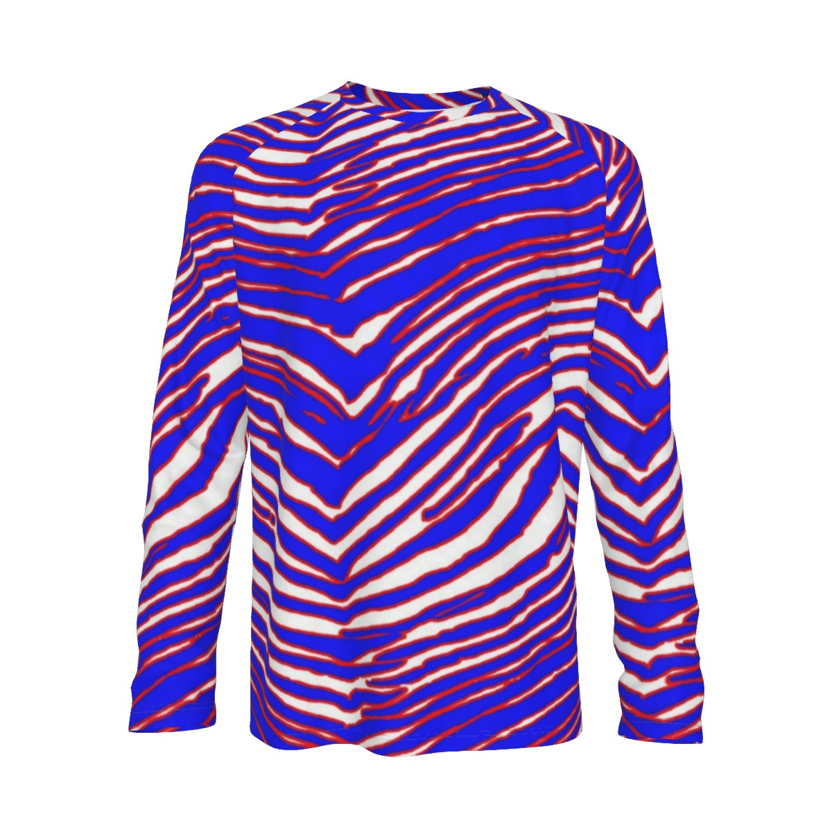 Buffalo Bills Zubaz Men's Raglan Long Sleeve T-shirt  | 190GSM Cotton