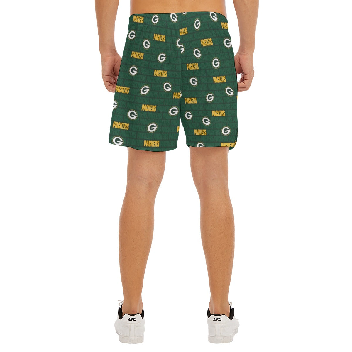 Green Bay Football Game Day All-Over Print Men's Side Split Running Sport Shorts