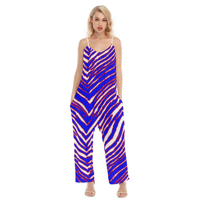 Buffalo Bills Zubaz Women's Loose Cami Jumpsuit